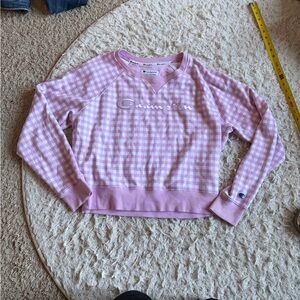 Champion Women's Pink Gingham Sweater